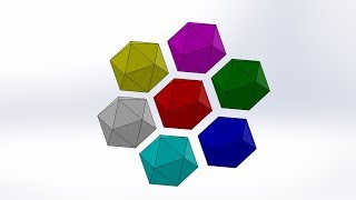 How to make Icosahedron by SolidWorks  3D CAD [upl. by Nivad]