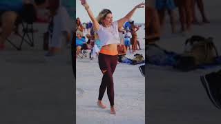 Beach Dance Party Goes WILD With Sunset Drum Circle [upl. by Binah]