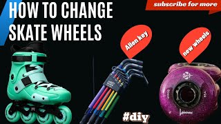 How to change your roller skate wheels and bearings  roller skate maintenance diy tutorials [upl. by Atnuahsal]