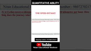 PRIVATE BANK EXAM PREPARATION CLASSQUANTITATIVE ABILITY TIMESPEEDDISTANCEMOST VVI FOR EXAM [upl. by Leba]