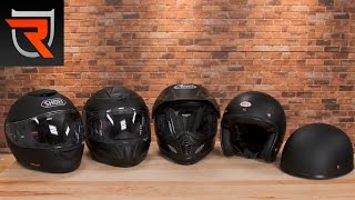 Motorcycle Helmet Type Buyers Guide Video  Riders Domain [upl. by Eltsyek398]