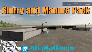 Slurry and Manure Pack  Mod for all platforms on FS22 [upl. by Adnawahs]