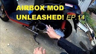 UNLEASHED POWER AIR BOX MOD PART 2 FASTER SCOOTER EPISODE 14 [upl. by Nairod]