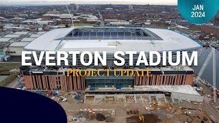 EVERTON STADIUM PROJECT UPDATE  Latest drone and internal footage [upl. by Nerrot775]