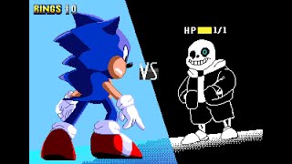 Sonic and Undertale animation Sonic vs Sans REMAKE Read Description pls [upl. by Dnyletak379]