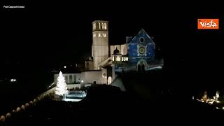 Laccensione dellalbero di Natale di Assisi [upl. by Martine]