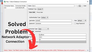 How to solve the problem of Oracle SqlSql DeveloperNetwork Adopter Connection Error Solution [upl. by Camroc6]