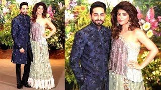 Ayushmann Khurrana With Wife Tahira Kashyap At Sonam Kapoor amp Anand Ahujas Wedding Reception [upl. by Cooperman]