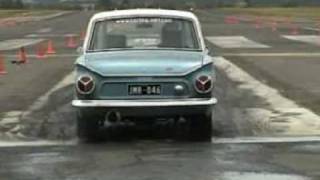 Cortina MK1 burnout and drag CA18 turbo [upl. by Elyrpa]