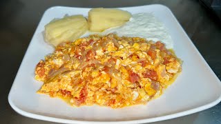 HUEVOS REVUELTOS con Tomate y Cebolla 🍳 Desayuno Fácil de Preparar ✅ [upl. by Hallimaj28]