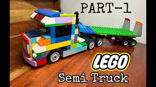 Lego classic 10696  Semi Truck amp Trailer  tutorial [upl. by Ainex]