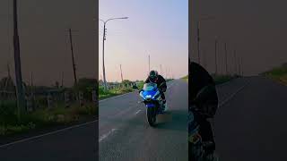 Drag Race gone Wrong  Suzuki Gsxr  Super bike on highway shortsfeed shorts gsxr150 [upl. by Elenahc]