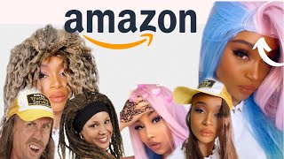 Amazon Wigs Try On [upl. by Eltsirk]