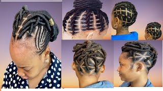 Jinsi ya kusuka NYWELE MPYA YA UZI LARGE THREAD FAKE TWIST Protective hairstyles tutorials [upl. by Ralfston994]