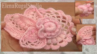 Crochet Floral Scrumble Tutorial 4 Part 1 of 2 [upl. by Faden889]