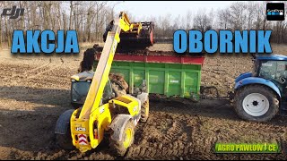 🚜AKCJA OBORNIK🚜NewHolland JCB 🚜 4K [upl. by Enirehtak617]