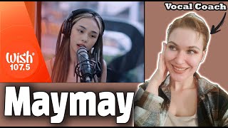 MAYMAY ENTRATA  Amakabogera LIVE on Wish 1075 Bus  Vocal Coach amp Professional Singer Reaction [upl. by Mavis707]