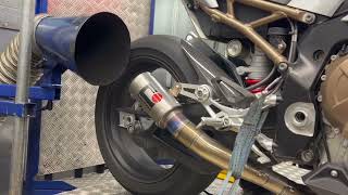 bmw s1000rr 2021 dyno run PHR Peter hickman racing set up 220bhp at the wheel racefit amp arrow exhaus [upl. by Jacquelynn]