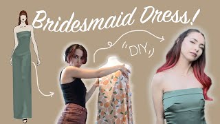 I Made My Own BRIDESMAID Dress  Sewing a Gown Start to Finish [upl. by Arbmahs]