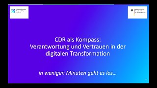 Corporate Social Responsibility CDR Initiative Konferenz am 9 Juni 2021 [upl. by Eessac]