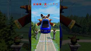 Kong fu panda 🐼 vs super cars shorts beamngdrive [upl. by Menendez174]