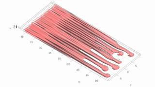 3D NavierStokes simulation of miscible viscous fingers [upl. by Gillmore]