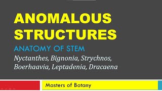 Anomalous Structures  Plant Anatomy  Simple and Easy [upl. by Mathe]