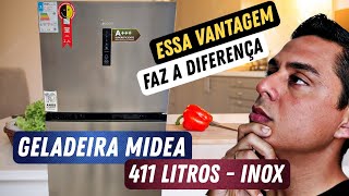 GELADEIRA MIDEA 411 LITROS  MDRT580MTA FROST FREE  INOX [upl. by Hinze]