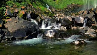 Peaceful Rocky Waterfall  Relaxing Nature Ambience for Meditation amp Relaxation [upl. by Nahtnhoj]