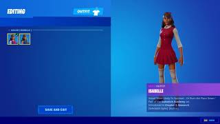 Isabelle Fortnite Skin Ingame Preview In menu Showcase [upl. by Aleras402]