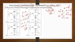 FINAL JEEAdvanced EXAMINATION – 2023 PAPER2 The correct molecular orbital diagram for F2 molecule [upl. by Schaper]