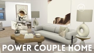 POWER COUPLE HOME  Sims 4  CC SPEED BUILD  CC List [upl. by Charlean]