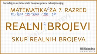 Skup realnih brojeva  Zadatak 2  Matematika za 7 razred [upl. by Anilat]