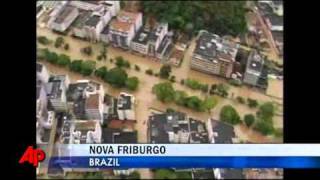 Raw Video Torrential Rain Mudslides in Brazil [upl. by Chance]