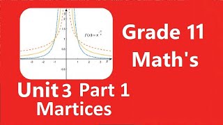 Grade 11 Maths Unit 3 Matrices Part 1  New Curriculum [upl. by Akin560]