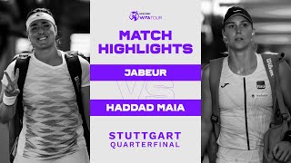 Ons Jabeur vs Beatriz Haddad Maia  2023 Stuttgart Quarterfinal  WTA Match Highlights [upl. by Aanas]