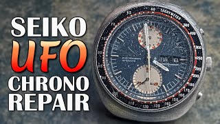 Skills Tested Patience Tried The Grueling Repair of a 1971 Seiko UFO Chronograph [upl. by Pachton200]