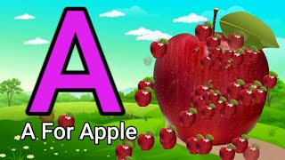 A for apple  अ से अनार  abcd phonics song  a for apple b for ball c for cat  abcd song  abcde [upl. by Thedric]