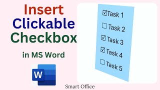 How to Insert Clickable Checkbox in Word [upl. by Nohsram]