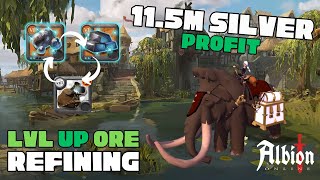 Make Easy Silver Refining Ore  115m Profit  Albion Online [upl. by Akinehs595]