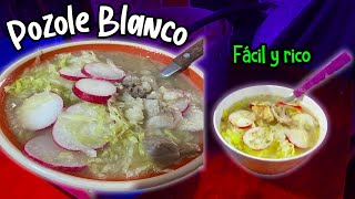 POZOLE BLANCO fácil y rico [upl. by Dnilazor459]