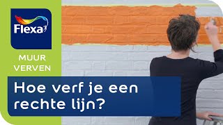 Rechte lijn verven op de muur in 3 stappen  Flexa verf [upl. by Vidovik]