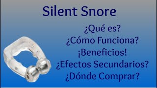 Silent Snore  Clip Anti Ronquidos ¿Funciona ¿Dónde Comprarlo [upl. by Kilar]