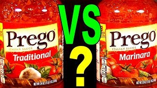 Prego Traditional vs Prego Marinara FoodFights Reviews Which Italian Pasta Spaghetti Sauce is Best [upl. by Iznekcam229]