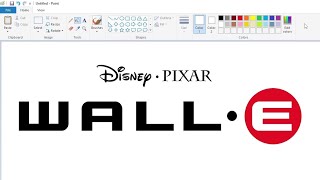 How to draw the WALLE logo using MS Paint  How to draw on your computer [upl. by Htaeh]