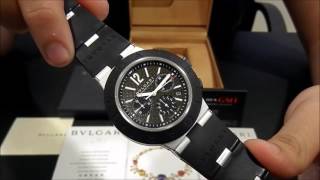 Bulgari Diagono Aluminium 44 Chrono  WatchesGMT [upl. by Shanleigh]