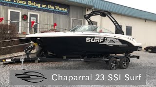 Chaparral 23 SSI Surf  2022 Walk Through [upl. by Acnalb]