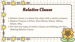 Defining and Non Defining Relative Clauses [upl. by Erleena]