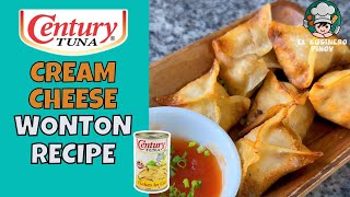 EASY CRISPY TUNA CREAM CHEESE WONTONS  CENTURY TUNA CREAM CHEESE FRIED WONTON RECIPE [upl. by Balcke]