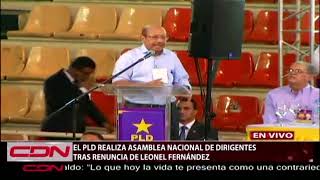 Discurso de Temístocles Montás durante asamblea nacional de dirigentes del PLD [upl. by Hanshaw502]